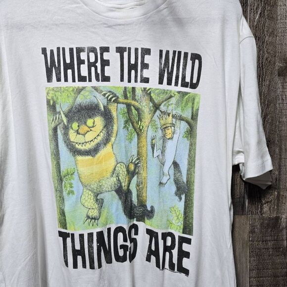 Junk Mail White Where The Wild Things Are Book Unisex Graphic Tee - Picture 2 of 5